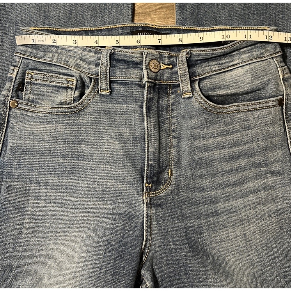 Judy Blue High Waist Classic Contrast Wash Bootcut Jeans Size 3/26 (25x31) - Picture 5 of 10